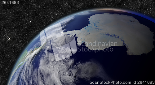 Image of Antarctica from space