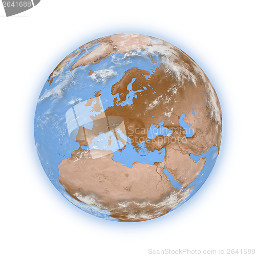 Image of Europe on planet Earth