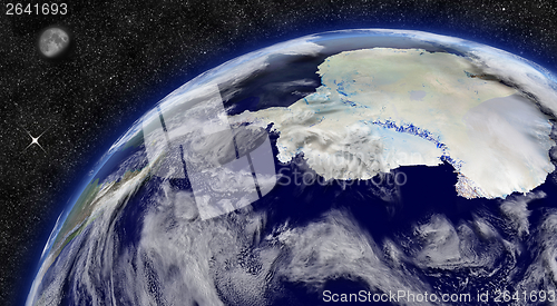 Image of Antarctica on planet Earth