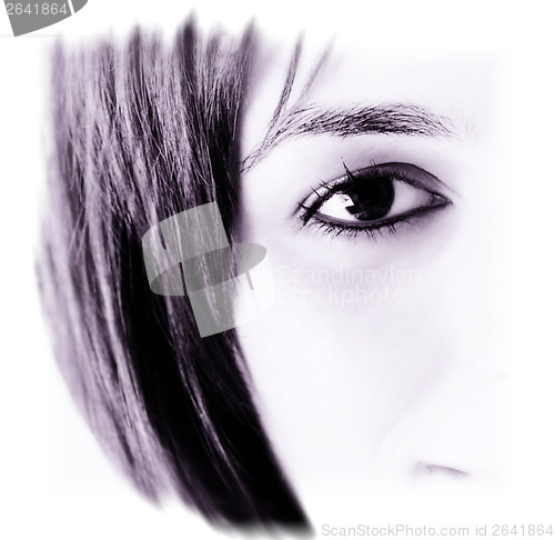 Image of Beautiful young woman face. 