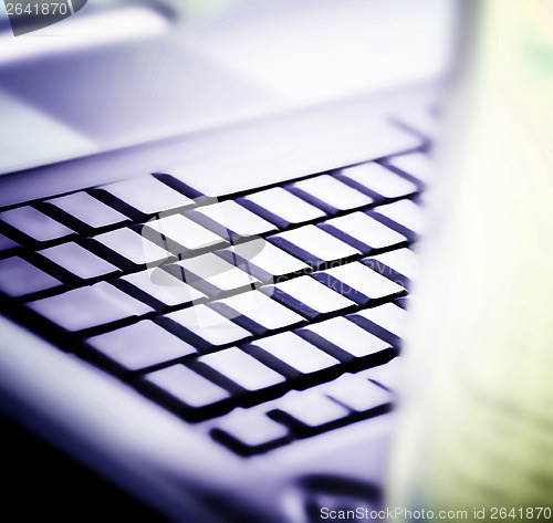 Image of Modern and stylish laptop. 