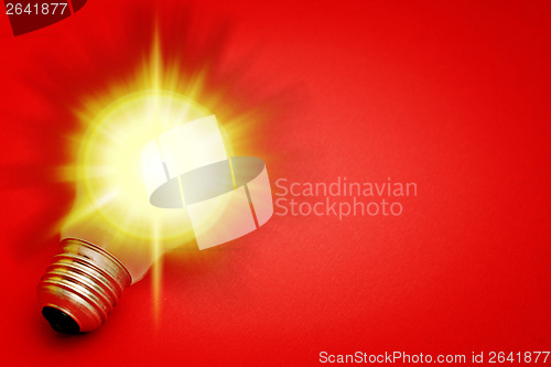 Image of Background with lit lightbulb