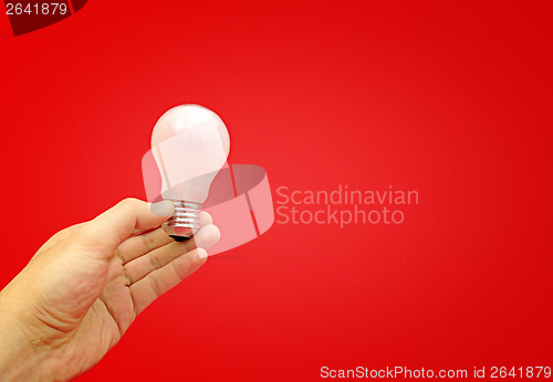 Image of Background with lit lightbulb