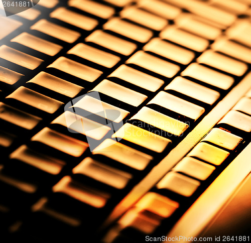 Image of Modern and stylish laptop. 