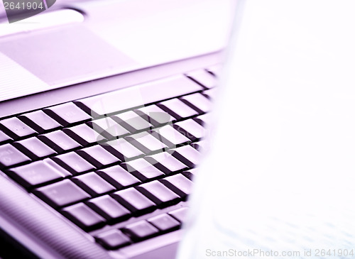 Image of Modern and stylish laptop. 