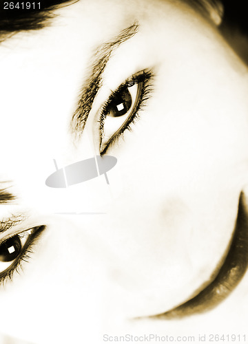 Image of Beautiful young woman face. 