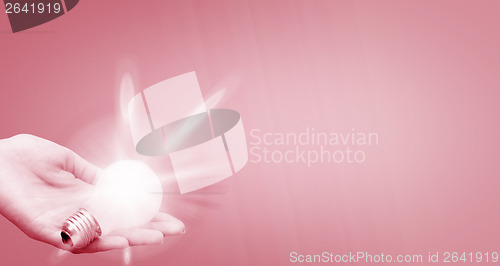 Image of Background with lit lightbulb