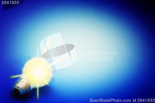 Image of Background with lit lightbulb