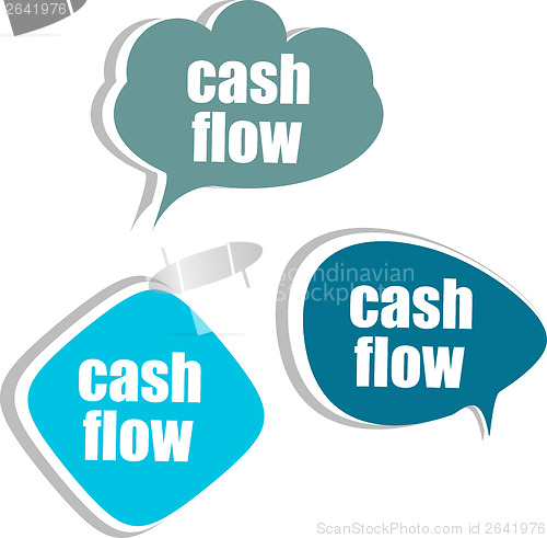 Image of cash flow. Set of stickers, labels, tags. Business banners, Template for infographics