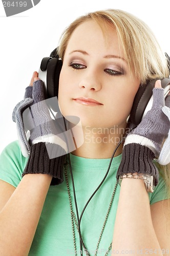 Image of teenage girl in headphones #2