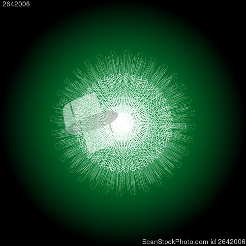 Image of Round Green Mandala