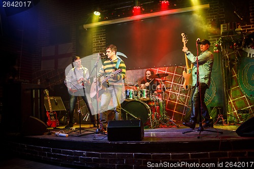 Image of Band performs on stage