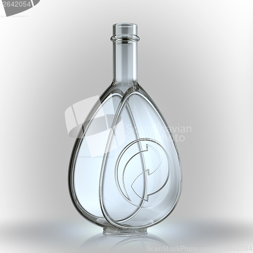 Image of Recycled glass bottle manufacture concept