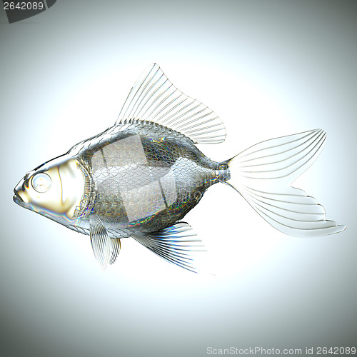 Image of Side view of fish made of glass