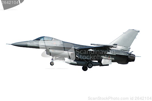 Image of F-16 war plane isolated on a white background