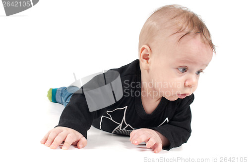 Image of Little baby in black top