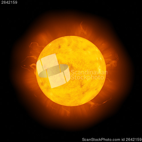 Image of detailed sun in space