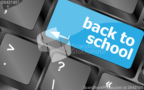 Image of Back to school key on computer