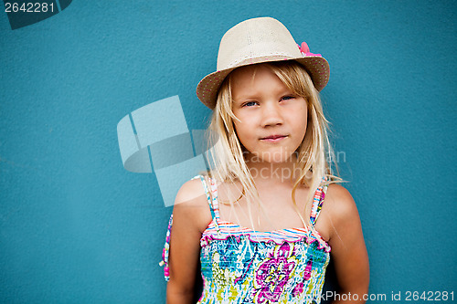 Image of Relaxed cute young girl