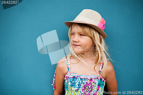 Image of Relaxed cute young girl