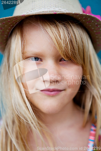 Image of Face of smiling cute young girl