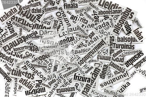Image of Newspaper headline clipping background