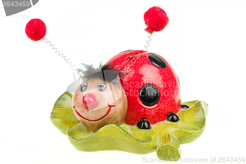 Image of children porcelain ladybug money box