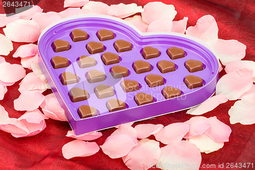 Image of Valentine chocolate present