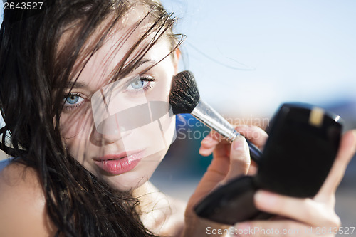 Image of Portrait of young attractive woman