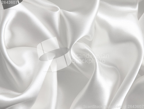 Image of Smooth elegant white silk as wedding background 