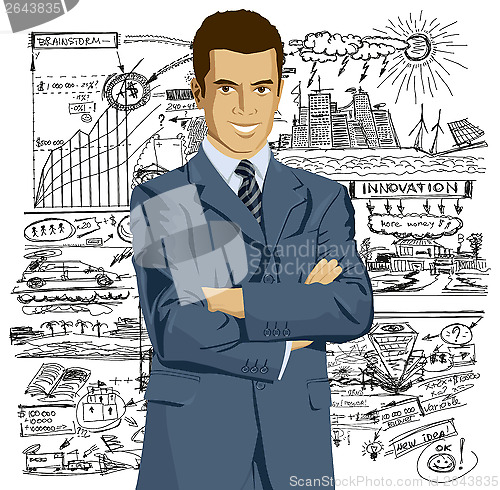 Image of Vector Businessman In Suit