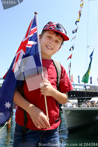 Image of Aussie boy harbourside