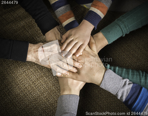 Image of Many hands together