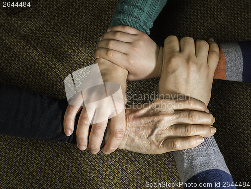 Image of Many hands together