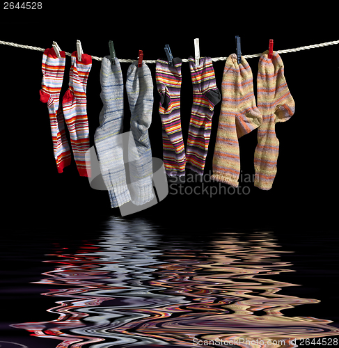 Image of clothesline and sox