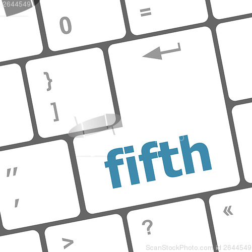 Image of fifth button on computer pc keyboard key