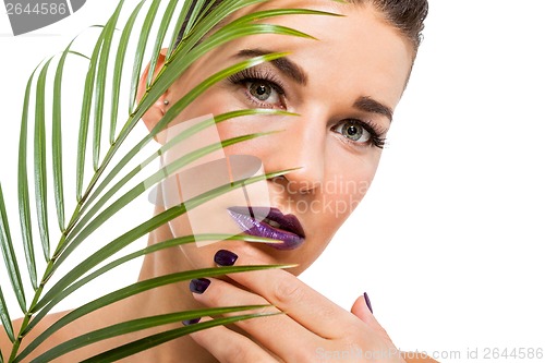 Image of Sensual beautiful brunette woman