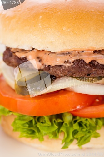 Image of Cheeseburger with cole slaw 