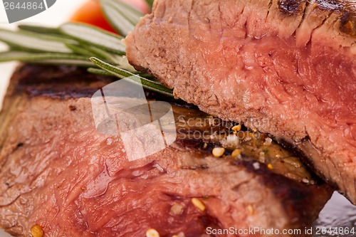 Image of Succulent medium rare beef steak