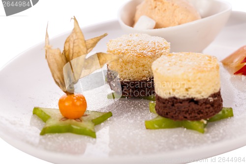 Image of Gourmet coffee blanc mange with gooseberry