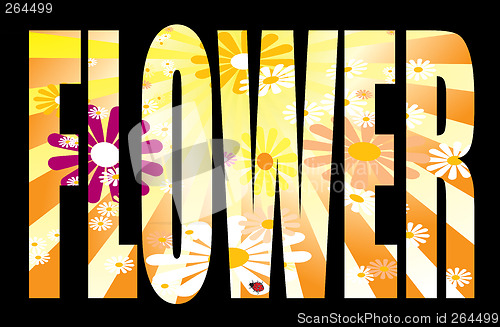 Image of flower text