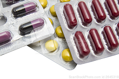 Image of  colorful capsules and pills 