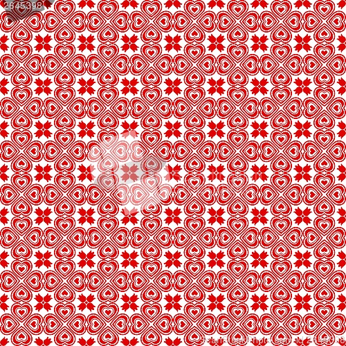 Image of seamless hearts pattern