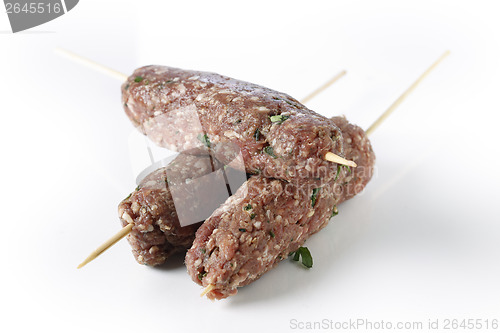 Image of Lebanese lamb kofta over white