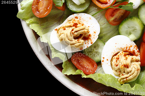 Image of Deviled egg salad closeup