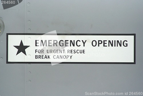 Image of emergency opening