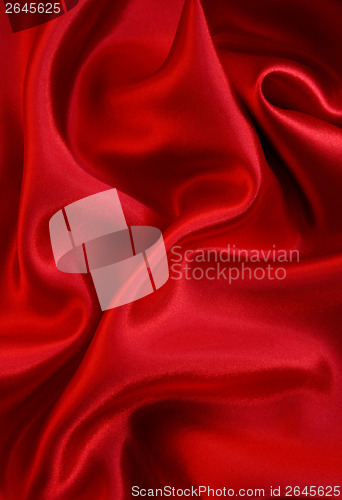 Image of Smooth red silk as background