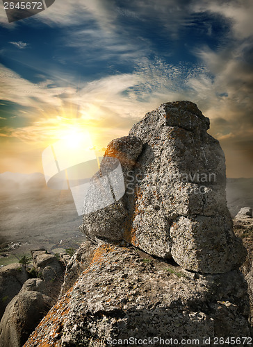 Image of Landscape with rock