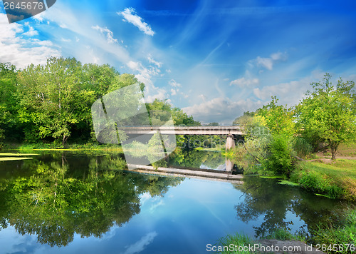 Image of Bridge over silent river