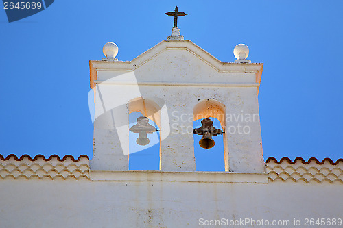 Image of  the old terrace church bell tower  